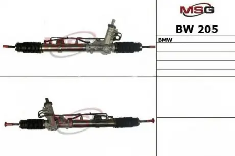 Рулевая рейка с ГУР новая BMW 3 E-46 1998-2005 MSG BW205