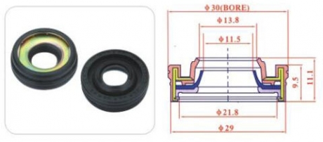 Сальник компрессора кондиционера DENSO 7SBU16C MSG OS80052