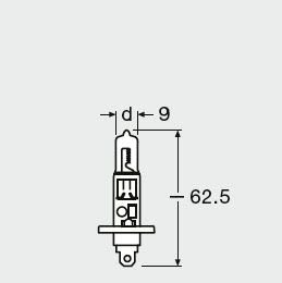 Лампа галогенная SUPER H1 12V 55W SUP P14.5s OSRAM 4050300479408 (фото 1)