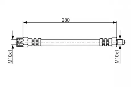 Гальмівний шланг задній DB W201 / 123/124/140 BOSCH 1987476396