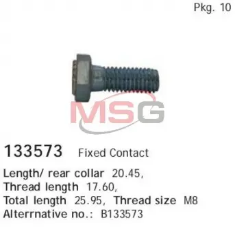 Фото 1 - контакт втягивающего реле стартера (болт) CARGO 133573 Контакт втягивающего реле стартера (болт) CARGO 133573 (фото 1)