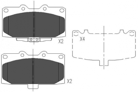Тормозные колодки дисковые передние KAVO KBP-8003 (фото 1)
