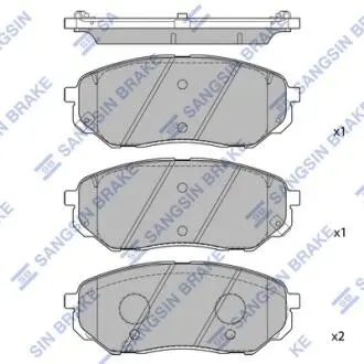 Гальмівні колодки дискові передні Hi-Q (SANGSIN) SP1690