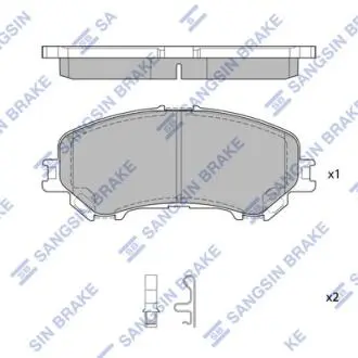 Гальмівні колодки дискові передні Hi-Q (SANGSIN) SP1715