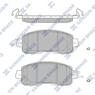 Тормозные колодки дисковые передние Hi-Q (SANGSIN) SP1765