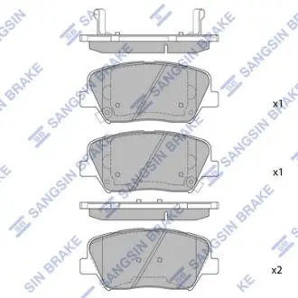Гальмівні колодки дискові передні Hi-Q (SANGSIN) SP1545