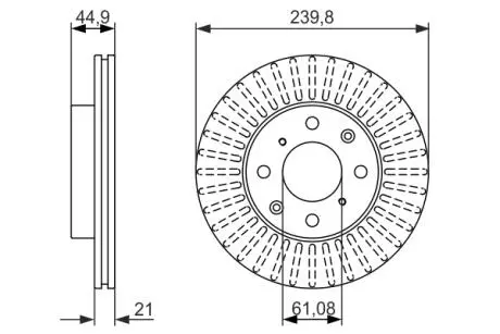 Гальмівний диск передній HONDA BOSCH 0986479832