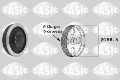 Ременный шкив, коленчатый вал SASIC 9001805 (фото 1)