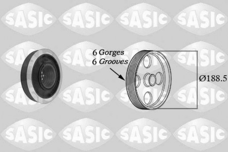 Ременный шкив, коленчатый вал SASIC 9001805