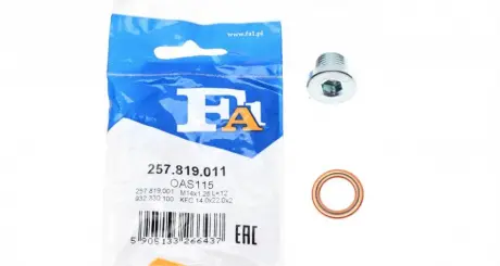 Масляные пробки / M14x125 L = 12 Fischer Automotive One (FA1) 257.819.011 (фото 1)