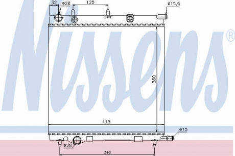Радиатор системы охлаждения NISSENS 61284