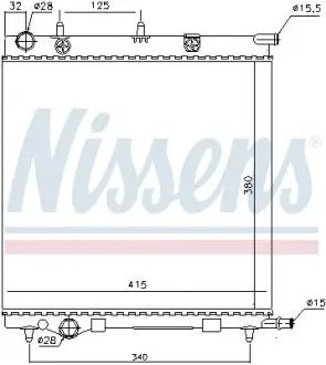 Радиатор системы охлаждения NISSENS 61284