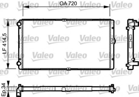 Радиатор системы охлаждения Valeo 732177 (фото 1)