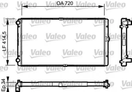 Радіатор системи охолодження Valeo 732177 (фото 1)