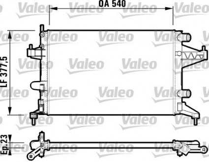 Радиатор системы охлаждения Valeo 732825 (фото 1)