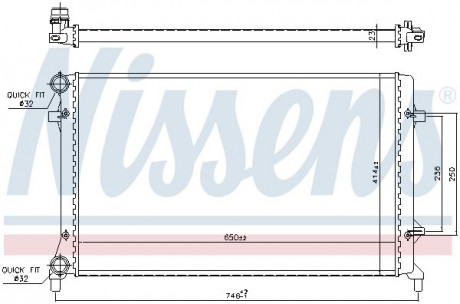 Радиатор системы охлаждения NISSENS 65277