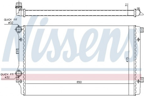 Радиатор системы охлаждения NISSENS 65280A