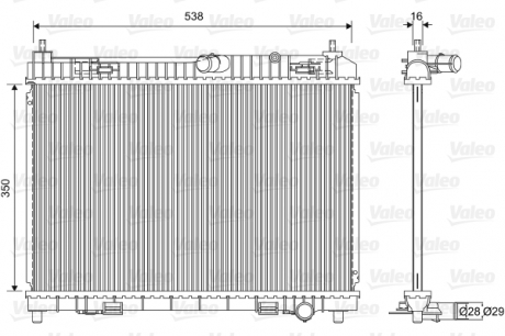 Радиатор системы охлаждения Valeo 701603