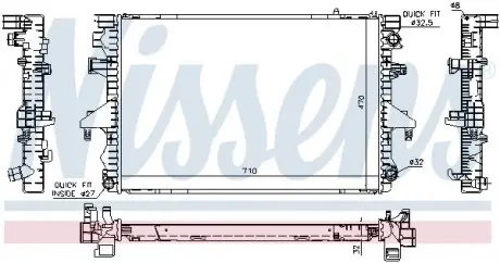 Радиатор системы охлаждения NISSENS 65283A