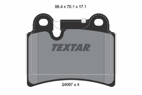 Тормозные колодки дисковые TEXTAR 2409701