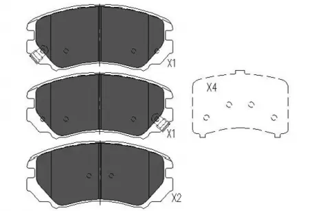 Тормозные колодки дисковые KAVO KBP-3008