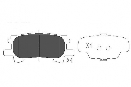 Тормозные колодки дисковые KAVO KBP-9078