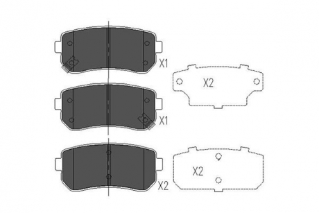 Тормозные колодки дисковые KAVO KBP-4007 (фото 1)