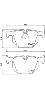 Гальмівні колодки дискові BREMBO P06029