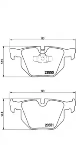 Тормозные колодки дисковые BREMBO P06039