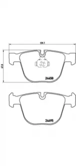 Тормозные колодки дисковые BREMBO P06050