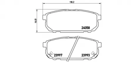 Тормозные колодки дисковые BREMBO P30023