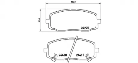 Гальмівні колодки дискові BREMBO P30032