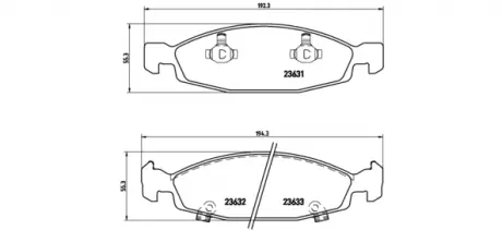 Тормозные колодки дисковые BREMBO P37005