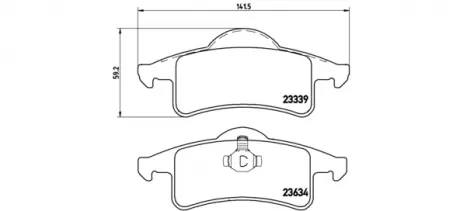 Тормозные колодки дисковые BREMBO P37006