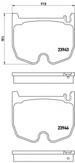 Гальмівні колодки дискові BREMBO P50062