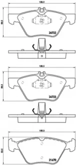Тормозные колодки дисковые BREMBO P50075