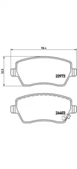 Тормозные колодки дисковые BREMBO P59050