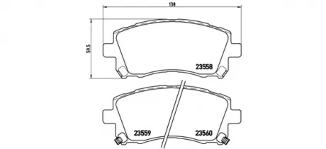 Тормозные колодки дисковые BREMBO P78010 (фото 1)