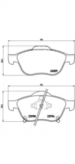 Тормозные колодки дисковые BREMBO P83043