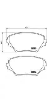 Гальмівні колодки дискові BREMBO P83055
