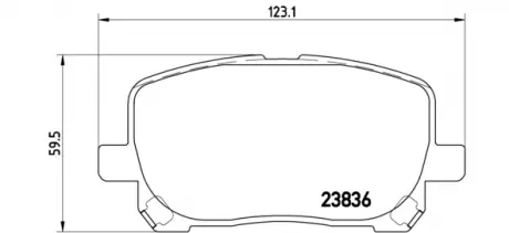 Гальмівні колодки дискові BREMBO P83061