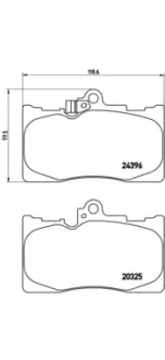 Гальмівні колодки дискові BREMBO P83072