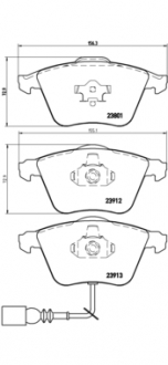 Тормозные колодки дисковые BREMBO P85079