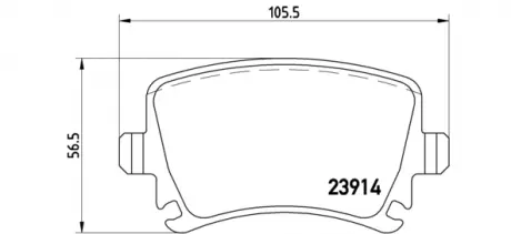 Тормозные колодки дисковые BREMBO P85095 (фото 1)