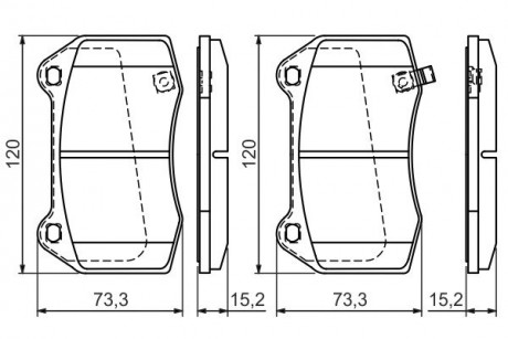 Тормозные колодки дисковые BOSCH 0986494310 (фото 1)