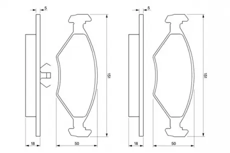 Тормозные колодки дисковые BOSCH 0986424458