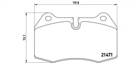 Тормозные колодки дисковые BREMBO P06018 (фото 1)