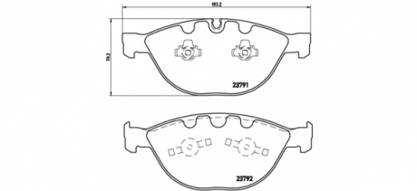 Тормозные колодки дисковые BREMBO P06047 (фото 1)