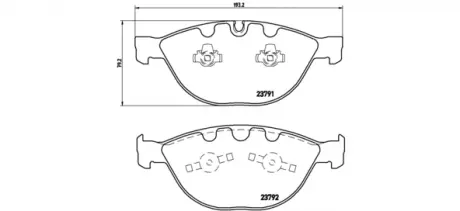Гальмівні колодки дискові BREMBO P06047