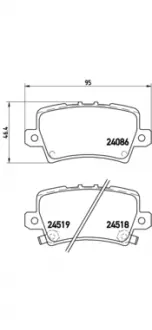 Гальмівні колодки дискові BREMBO P28038
